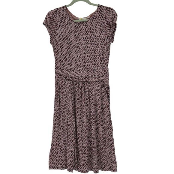 Boden Amelie Jersey Dress Short Sleeve Pockets Women's daisy Floral Size 6 - Picture 1 of 6